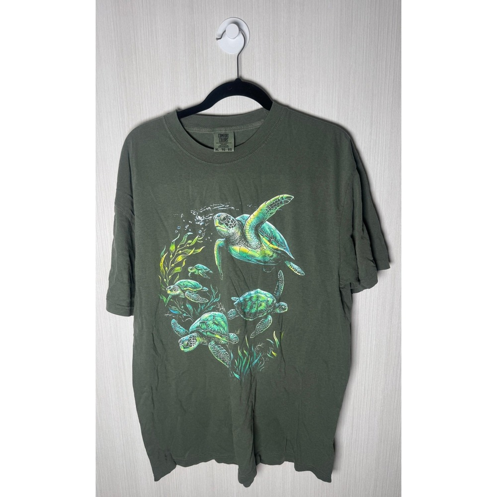 NWOT | Comfort Colors Sea Turtle Tee | Olive Green | Size XL